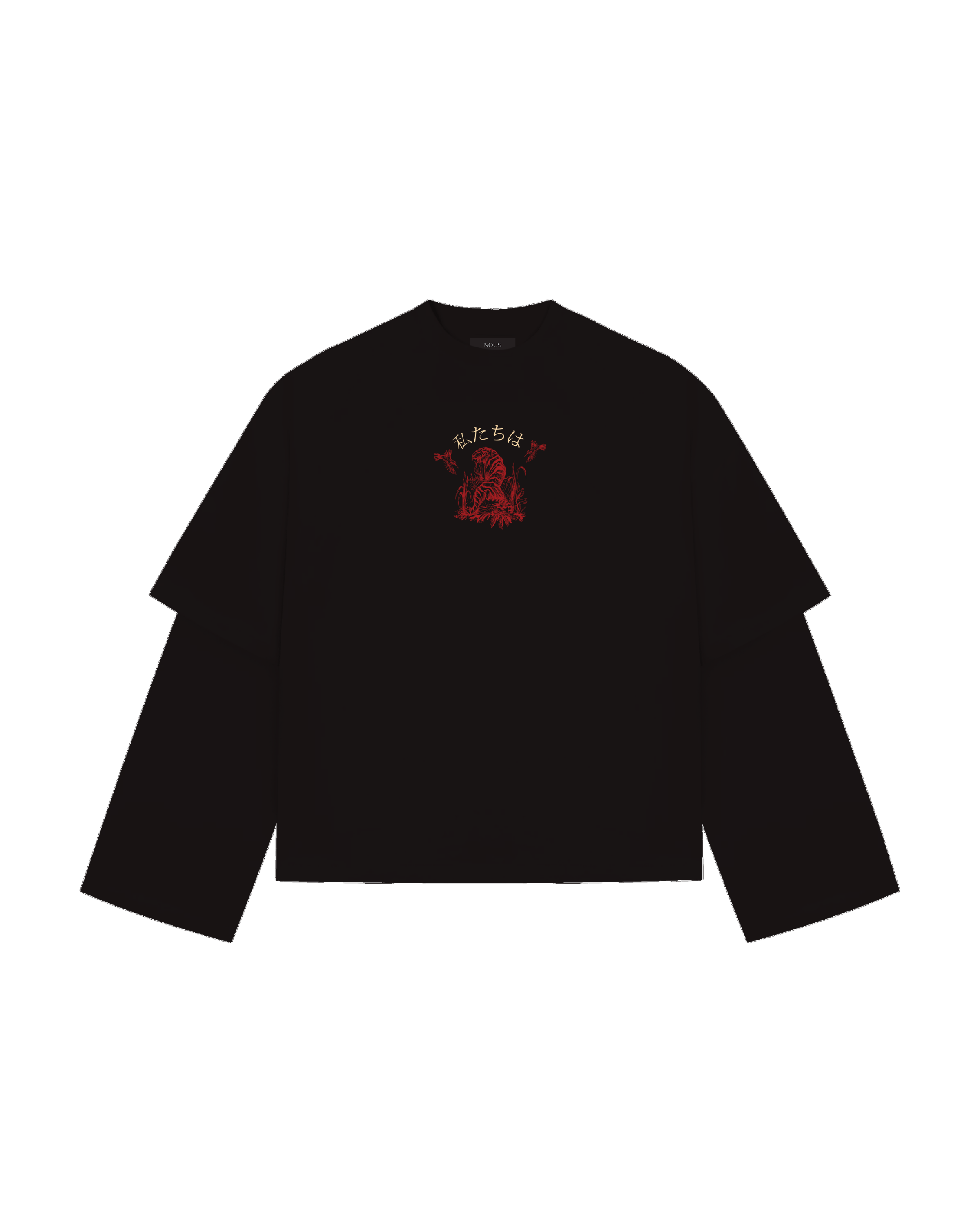 JAPAN DOUBLE-LAYER LONGLEEVE - BLACK