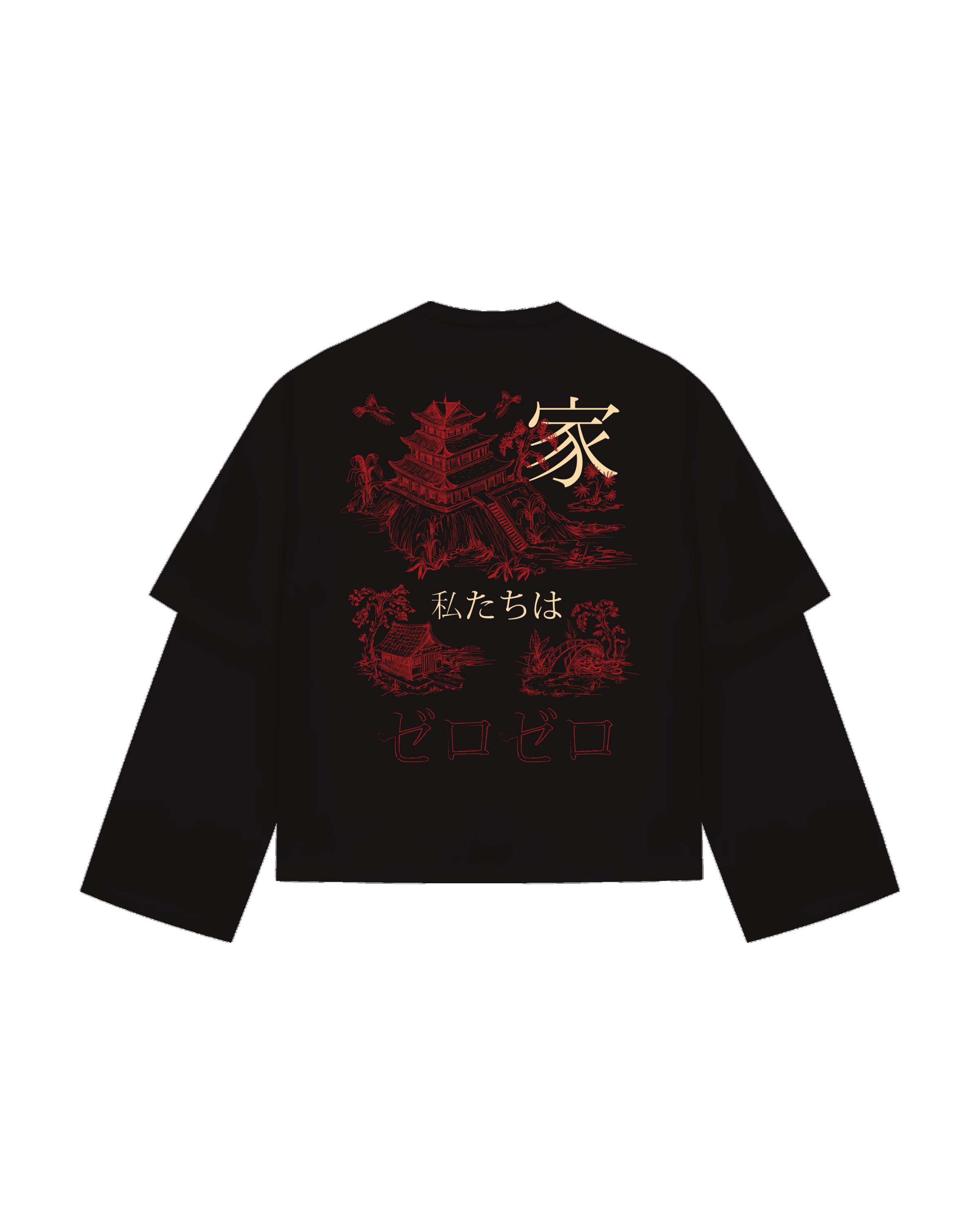JAPAN DOUBLE-LAYER LONGLEEVE - BLACK